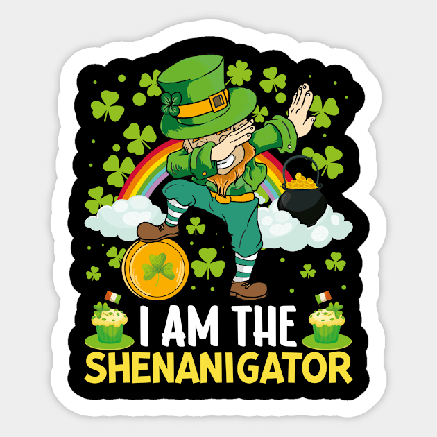 Fun St Patricks Day Dabbing Shenanigator Sticker by freakys